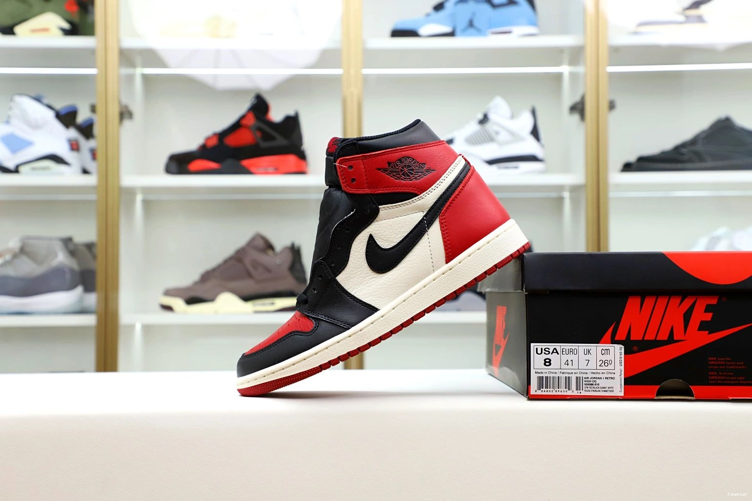 'BRED RETRO AIR HIGH JORDAN TOE' OG 1 0816